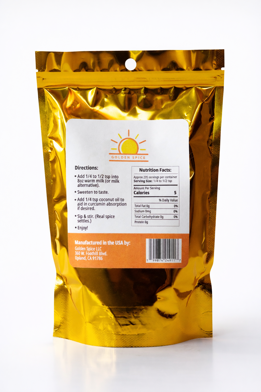 Golden Milk Spice Mix – 7oz Pouch