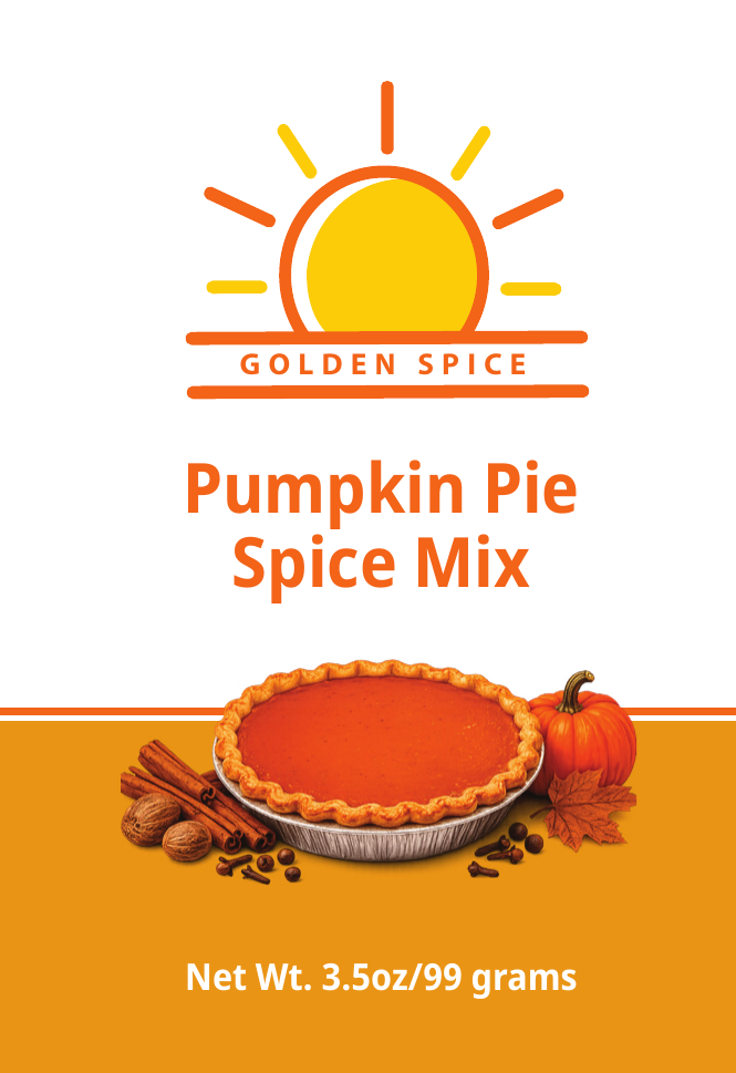 Golden Spice Pumpkin Pie Spice Mix 3.5oz - front label